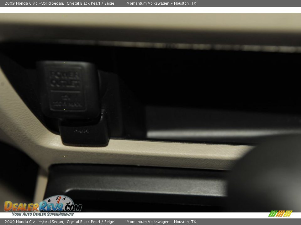 2009 Honda Civic Hybrid Sedan Crystal Black Pearl / Beige Photo #19
