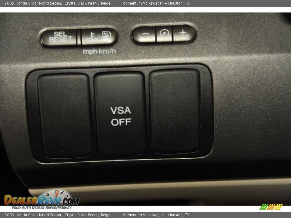 2009 Honda Civic Hybrid Sedan Crystal Black Pearl / Beige Photo #23