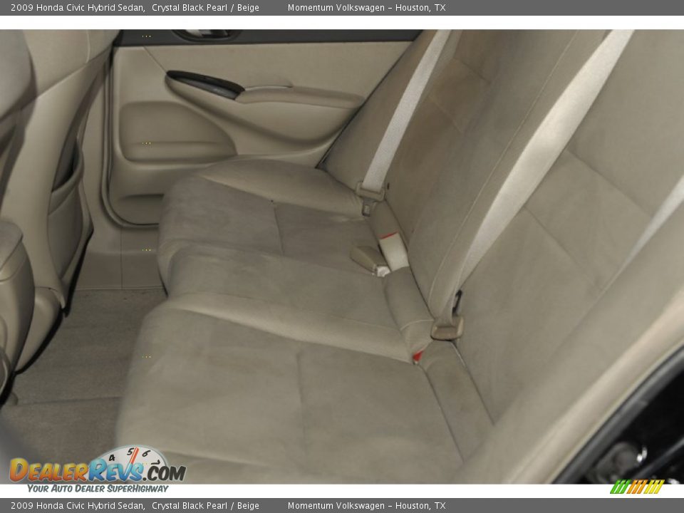 2009 Honda Civic Hybrid Sedan Crystal Black Pearl / Beige Photo #24