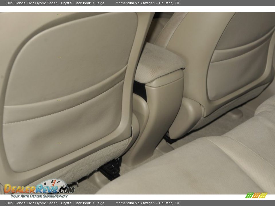 2009 Honda Civic Hybrid Sedan Crystal Black Pearl / Beige Photo #25