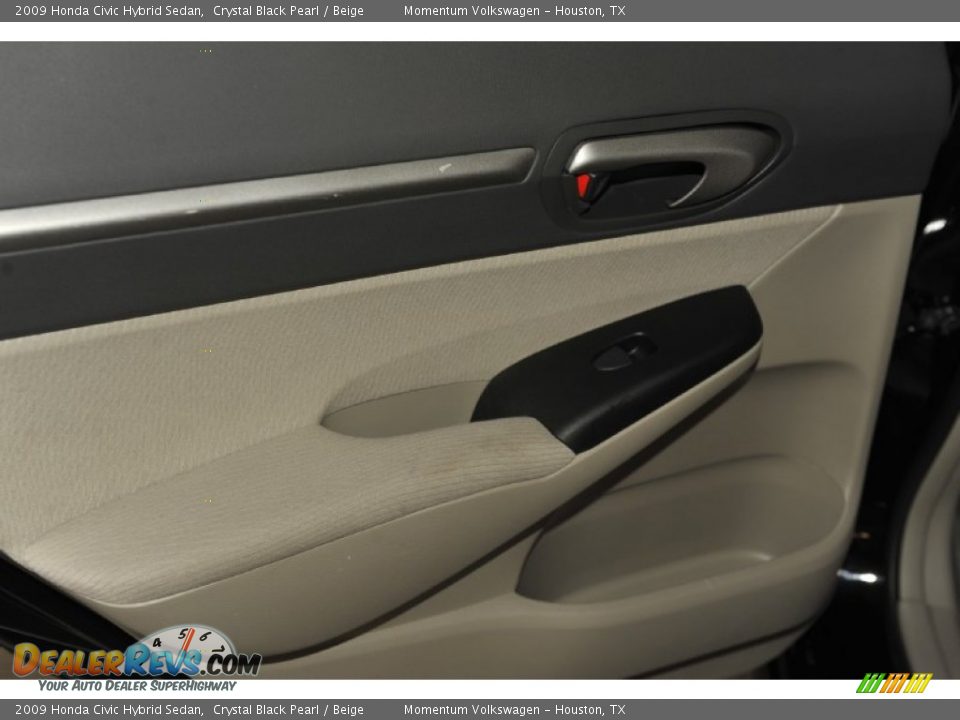 2009 Honda Civic Hybrid Sedan Crystal Black Pearl / Beige Photo #26