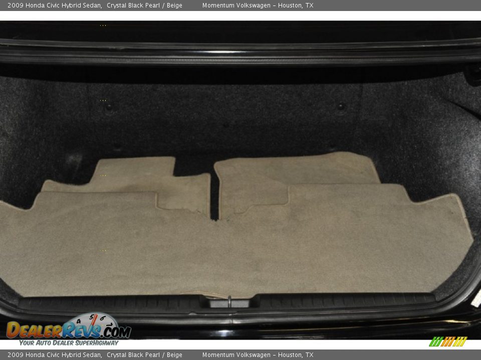 2009 Honda Civic Hybrid Sedan Crystal Black Pearl / Beige Photo #29
