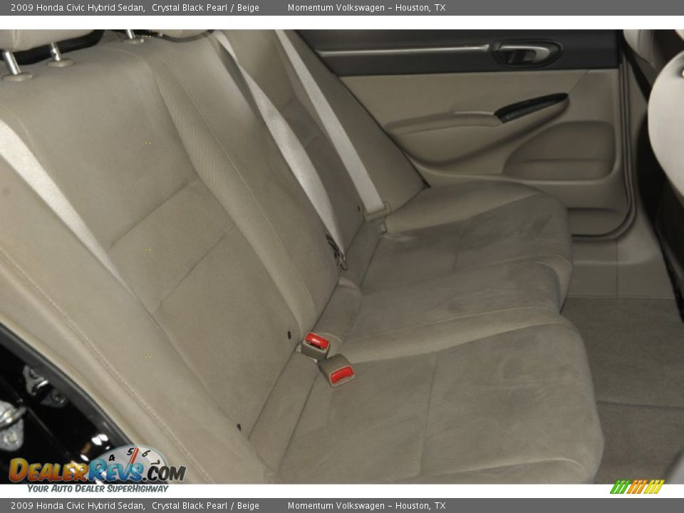 2009 Honda Civic Hybrid Sedan Crystal Black Pearl / Beige Photo #30