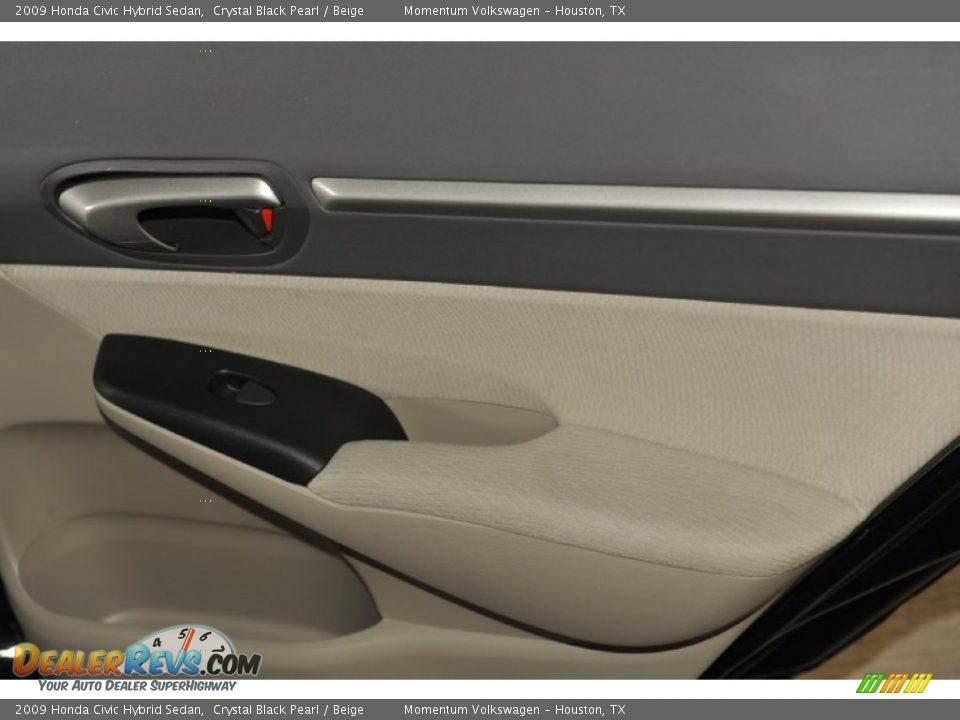 2009 Honda Civic Hybrid Sedan Crystal Black Pearl / Beige Photo #31