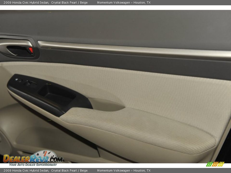 2009 Honda Civic Hybrid Sedan Crystal Black Pearl / Beige Photo #34