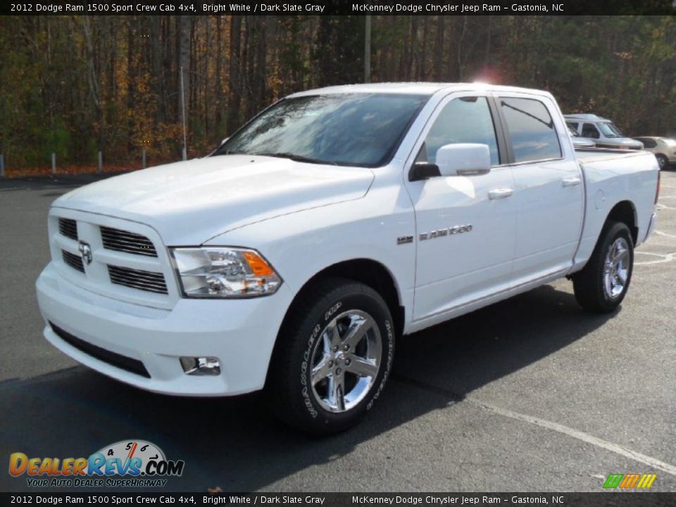 2012 Dodge Ram 1500 Sport Crew Cab 4x4 Bright White / Dark Slate Gray Photo #1