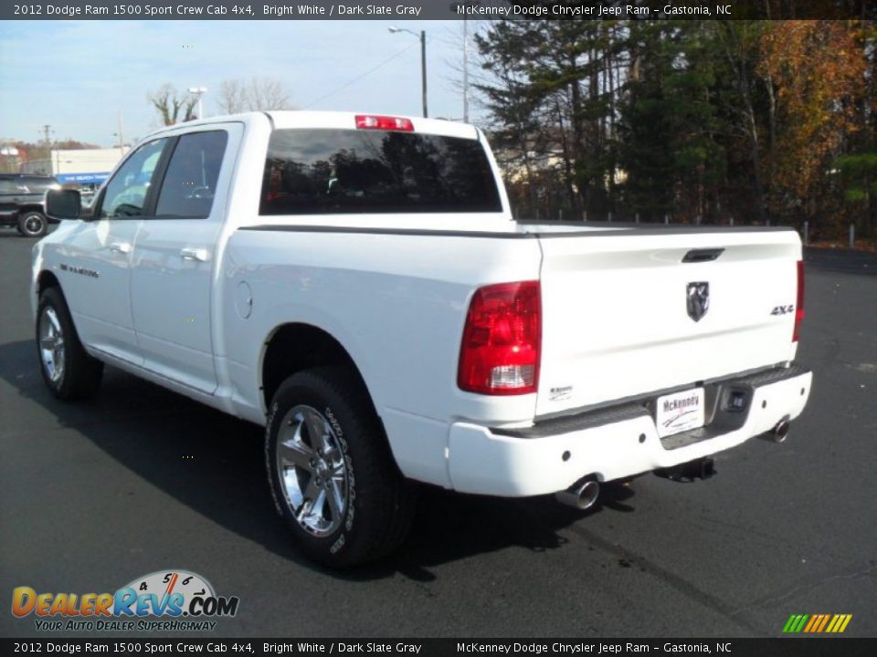 2012 Dodge Ram 1500 Sport Crew Cab 4x4 Bright White / Dark Slate Gray Photo #2