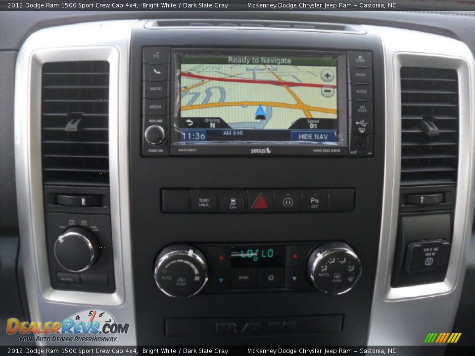 Controls of 2012 Dodge Ram 1500 Sport Crew Cab 4x4 Photo #11