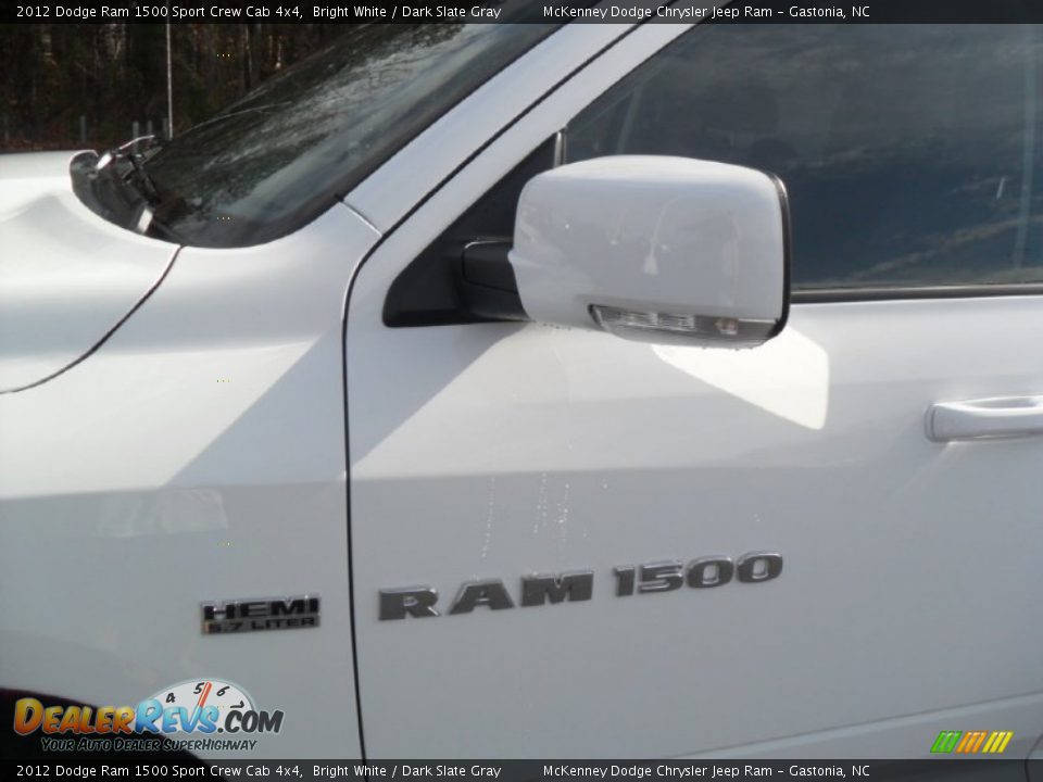 2012 Dodge Ram 1500 Sport Crew Cab 4x4 Bright White / Dark Slate Gray Photo #23