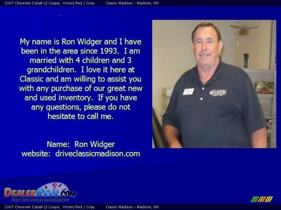 2007 Chevrolet Cobalt LS Coupe Victory Red / Gray Photo #12