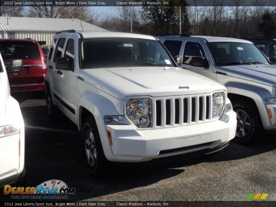 2012 Jeep Liberty Sport 4x4 Bright White / Dark Slate Gray Photo #3