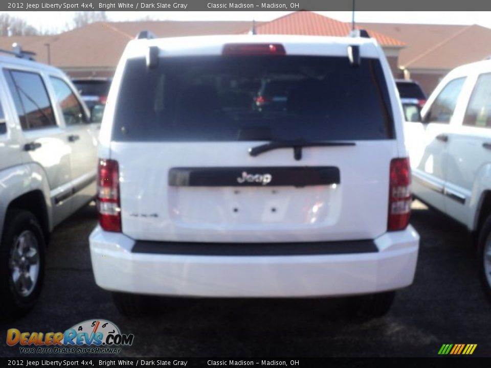 2012 Jeep Liberty Sport 4x4 Bright White / Dark Slate Gray Photo #4