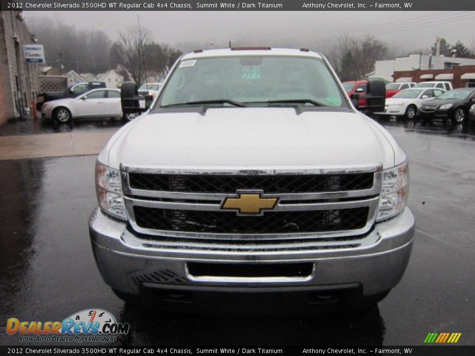 2012 Chevrolet Silverado 3500HD WT Regular Cab 4x4 Chassis Summit White / Dark Titanium Photo #2