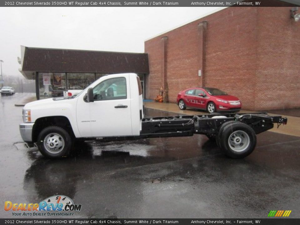 Summit White 2012 Chevrolet Silverado 3500HD WT Regular Cab 4x4 Chassis Photo #4