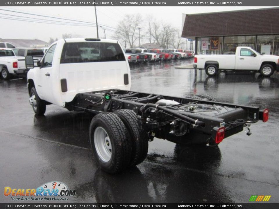 Summit White 2012 Chevrolet Silverado 3500HD WT Regular Cab 4x4 Chassis Photo #5