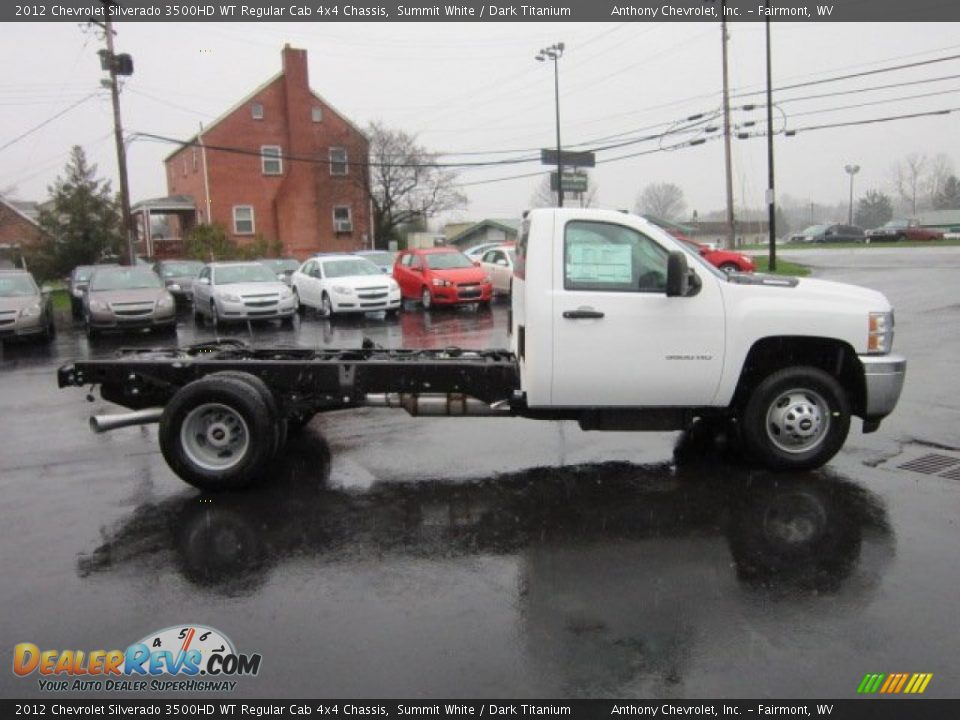 2012 Chevrolet Silverado 3500HD WT Regular Cab 4x4 Chassis Summit White / Dark Titanium Photo #8