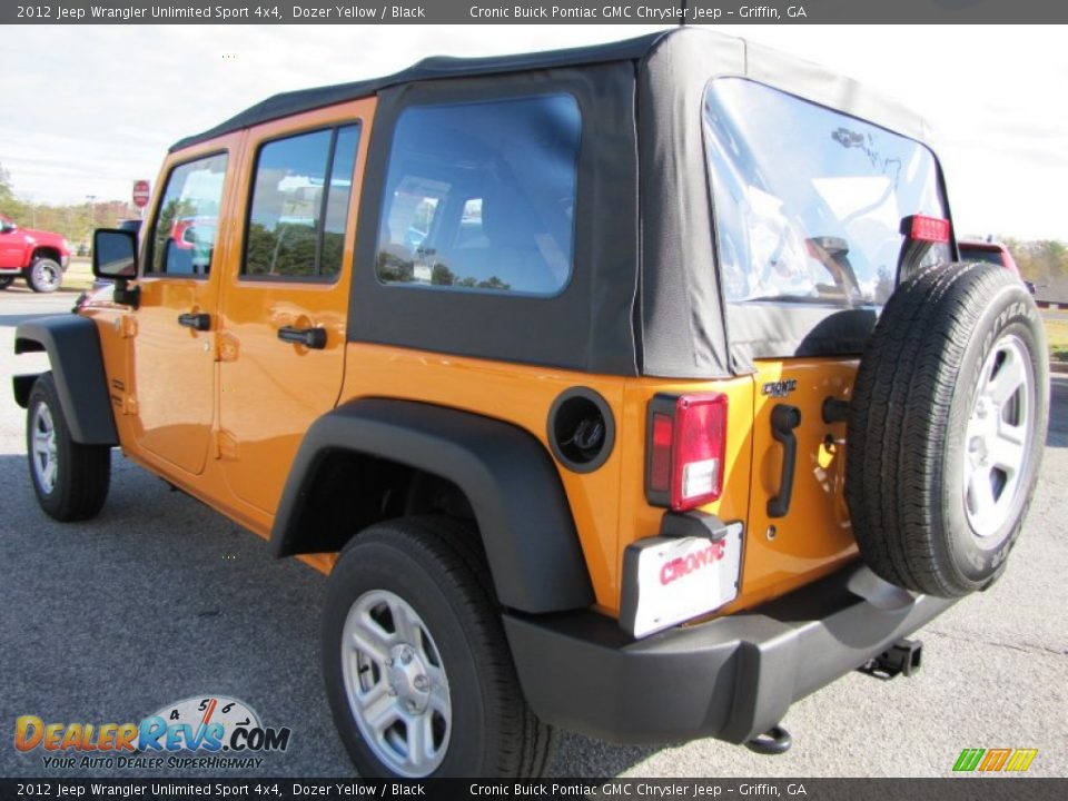 2012 Jeep Wrangler Unlimited Sport 4x4 Dozer Yellow / Black Photo #5