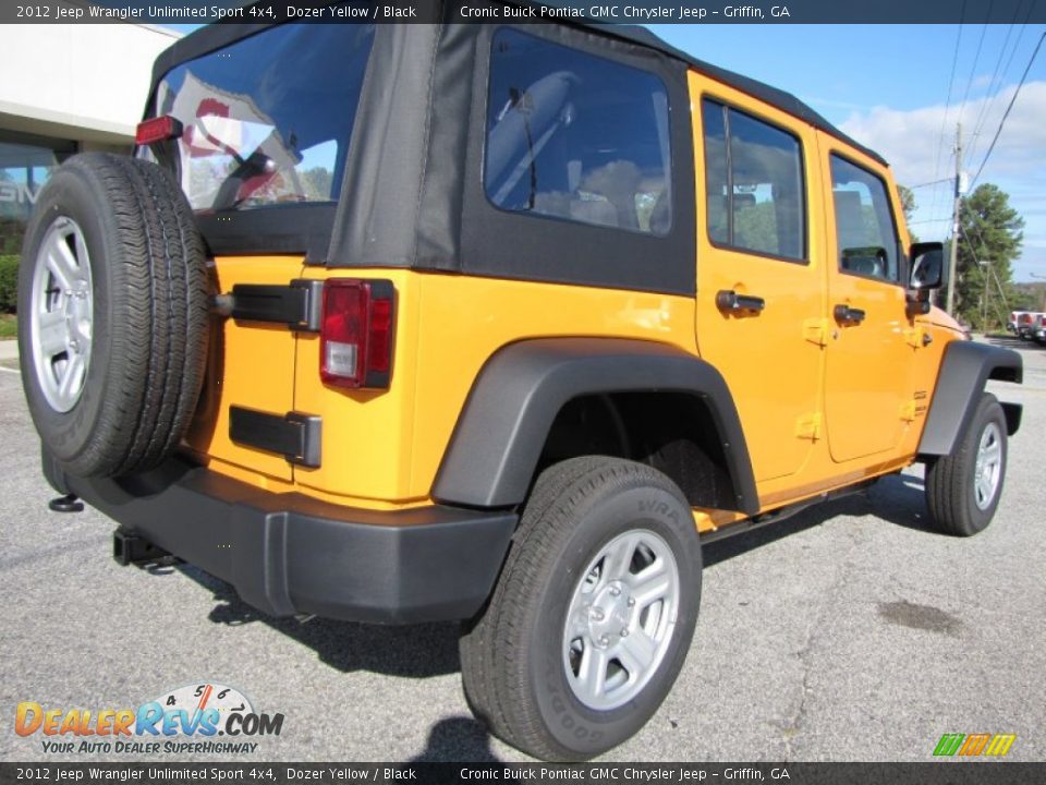 2012 Jeep Wrangler Unlimited Sport 4x4 Dozer Yellow / Black Photo #7