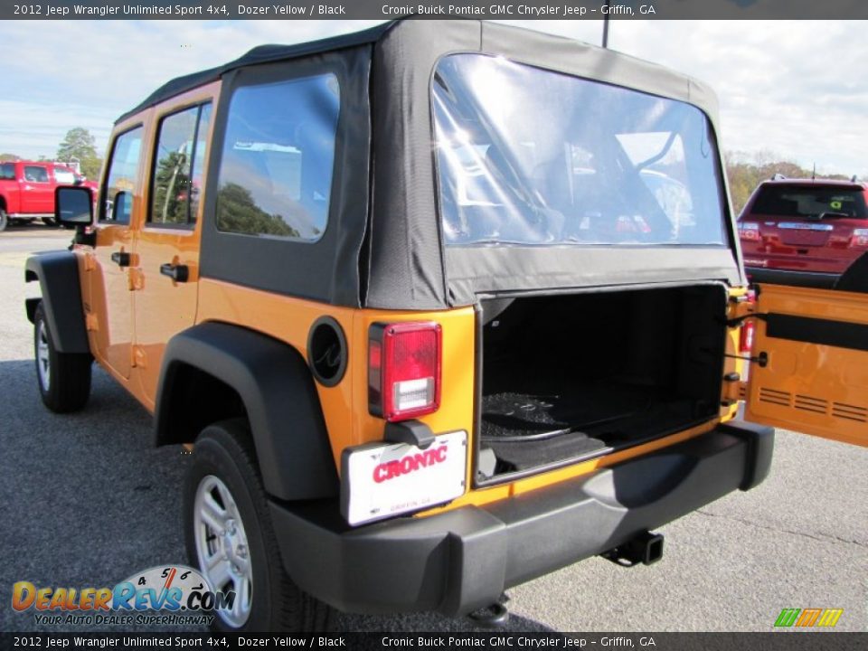 2012 Jeep Wrangler Unlimited Sport 4x4 Dozer Yellow / Black Photo #14