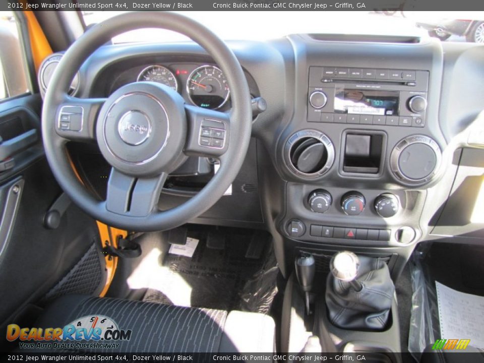 2012 Jeep Wrangler Unlimited Sport 4x4 Dozer Yellow / Black Photo #16