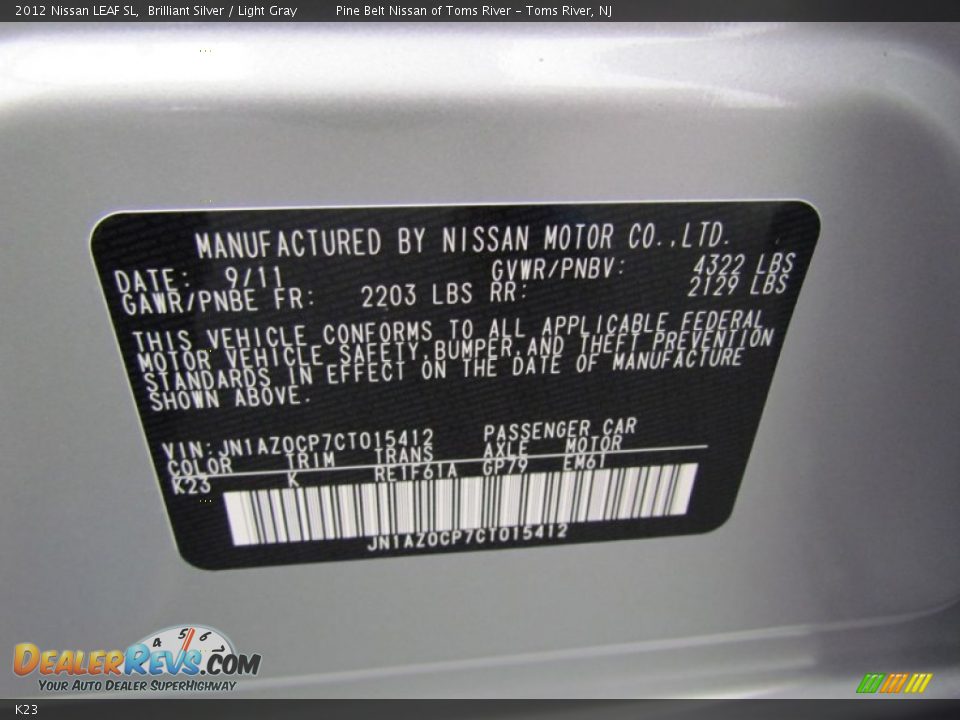 Nissan brilliant silver k23 #4