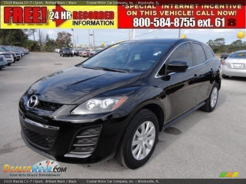 2010 Mazda CX-7 i Sport Brilliant Black / Black Photo #1