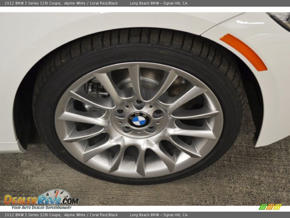 2012 BMW 3 Series 328i Coupe Alpine White / Coral Red/Black Photo #2