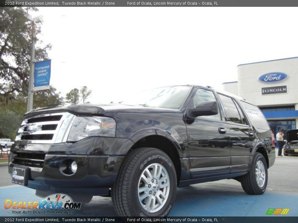 2012 Ford Expedition Limited Tuxedo Black Metallic / Stone Photo #1