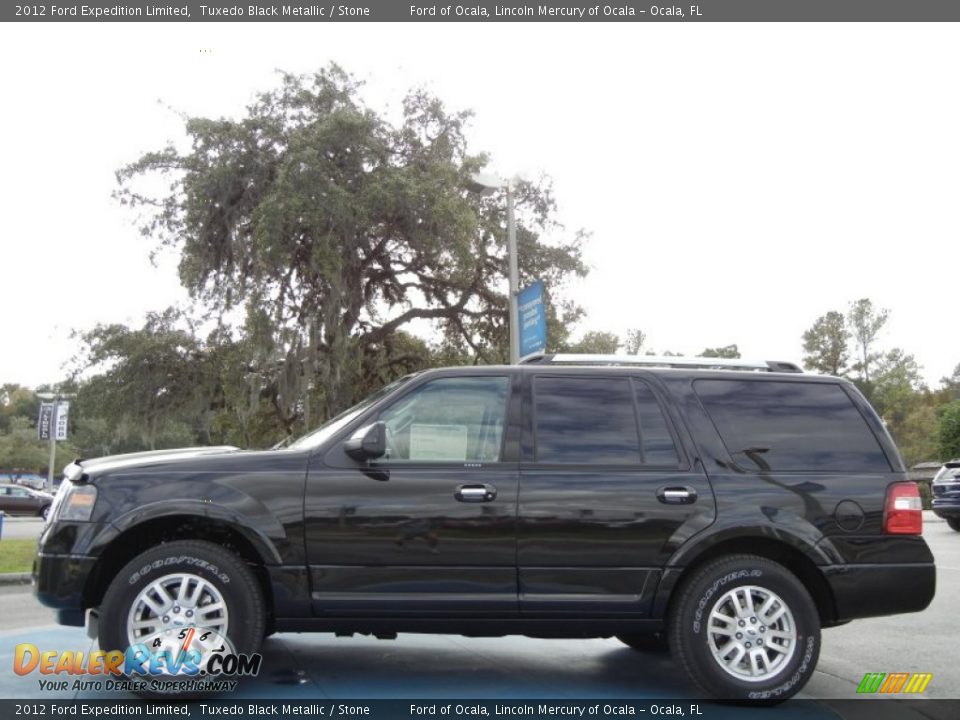 2012 Ford Expedition Limited Tuxedo Black Metallic / Stone Photo #2