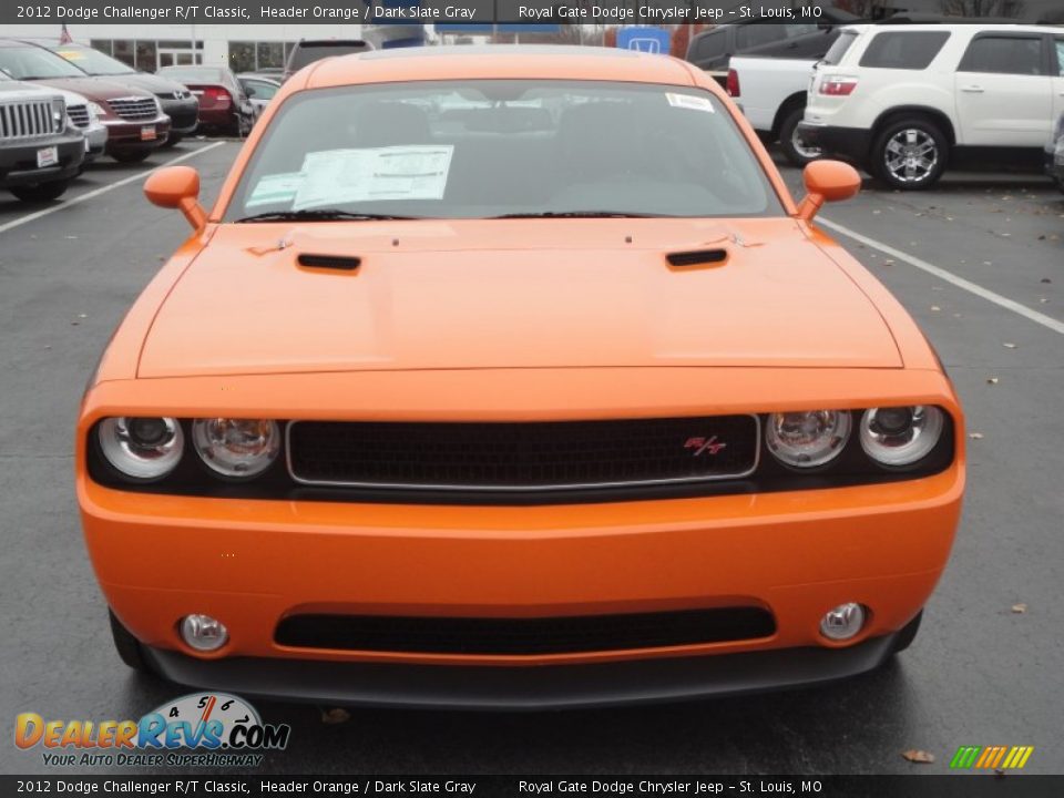 2012 Dodge Challenger R/T Classic Header Orange / Dark Slate Gray Photo #2