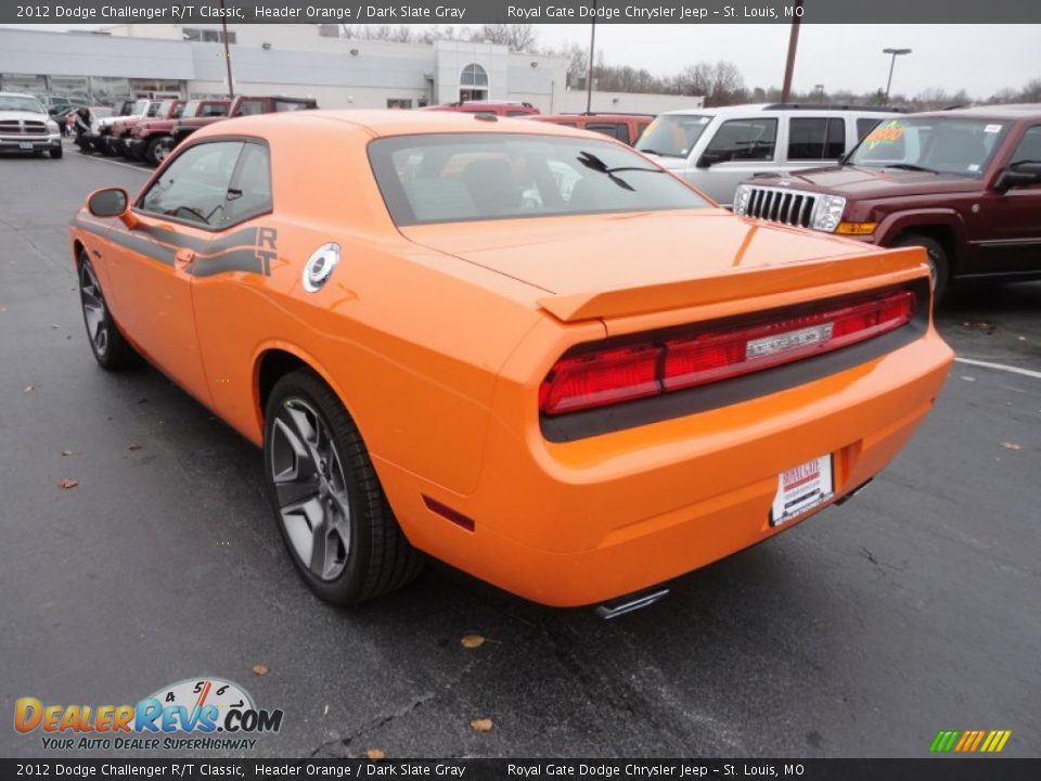 2012 Dodge Challenger R/T Classic Header Orange / Dark Slate Gray Photo #5