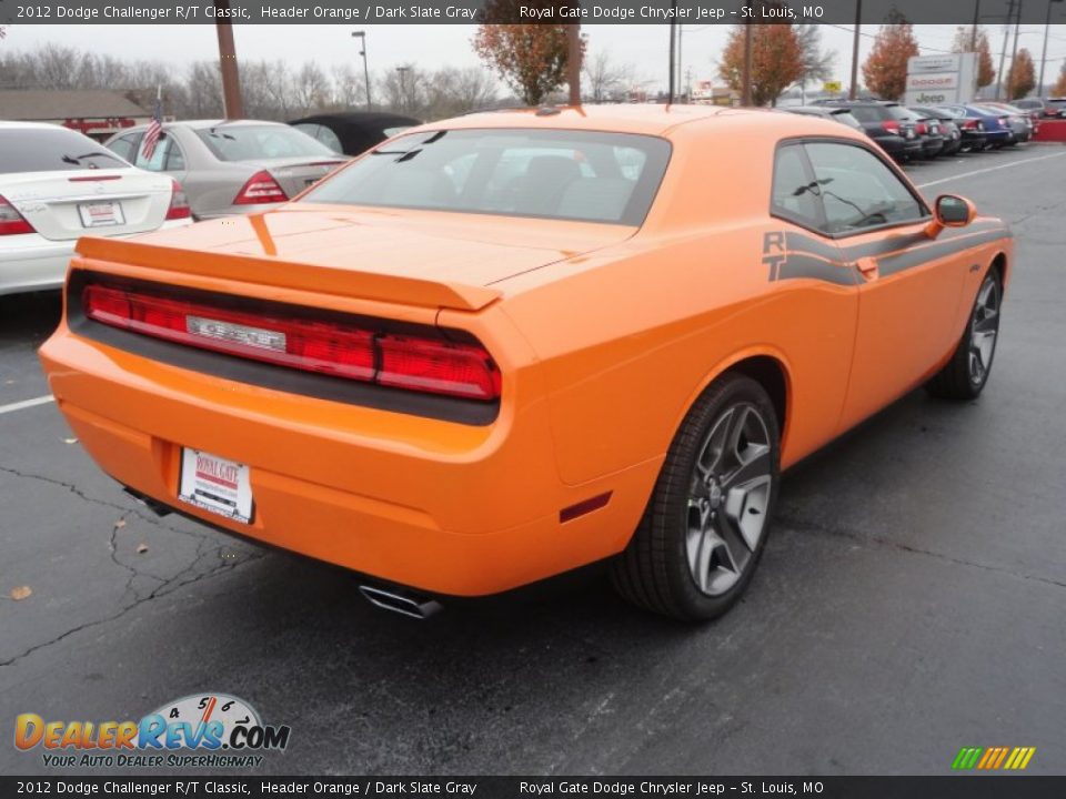 Header Orange 2012 Dodge Challenger R/T Classic Photo #7