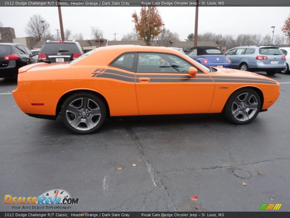 2012 Dodge Challenger R/T Classic Header Orange / Dark Slate Gray Photo #8