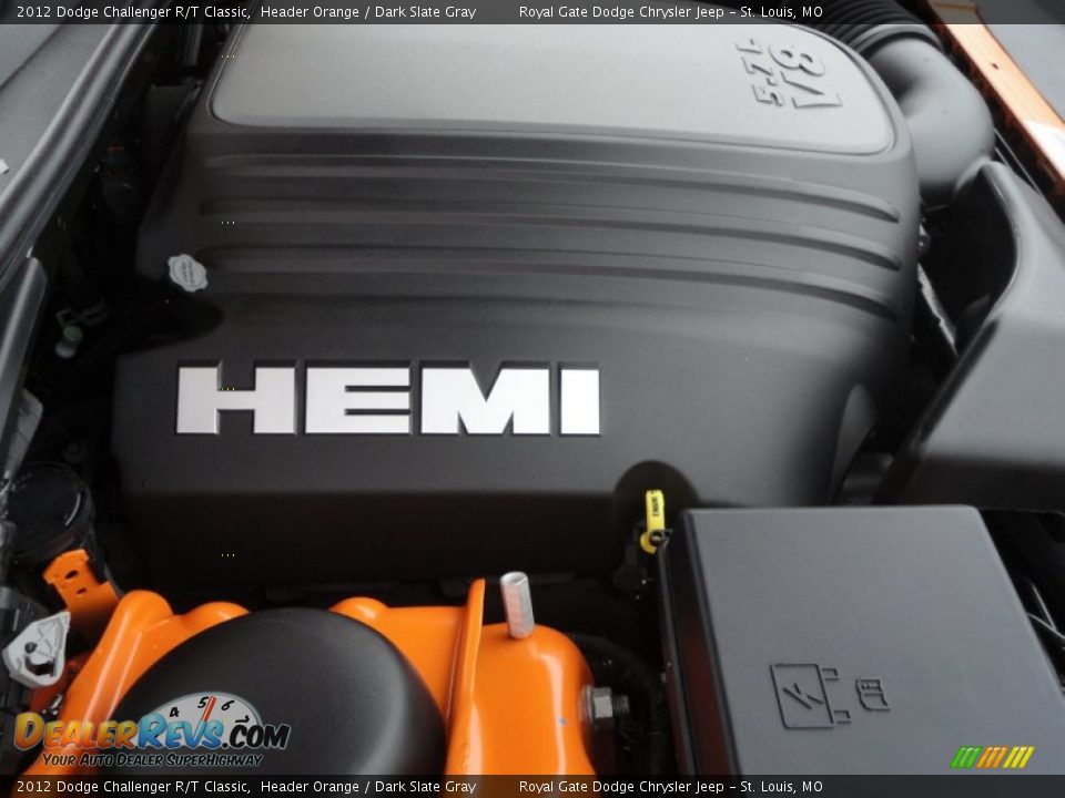 2012 Dodge Challenger R/T Classic Header Orange / Dark Slate Gray Photo #25