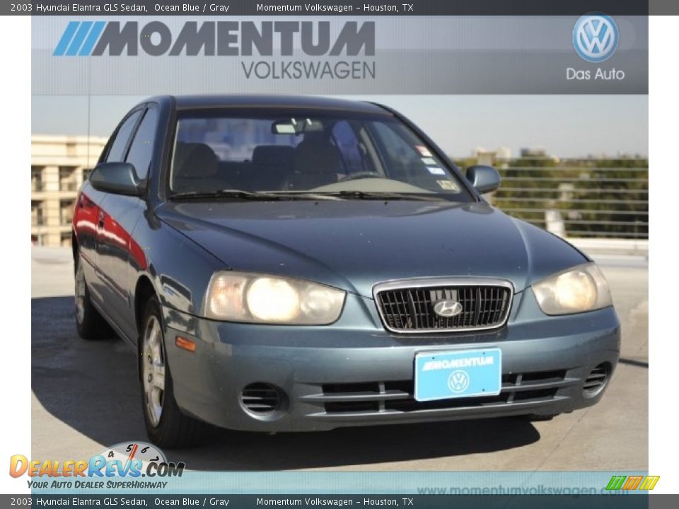 2003 Hyundai Elantra GLS Sedan Ocean Blue / Gray Photo #1