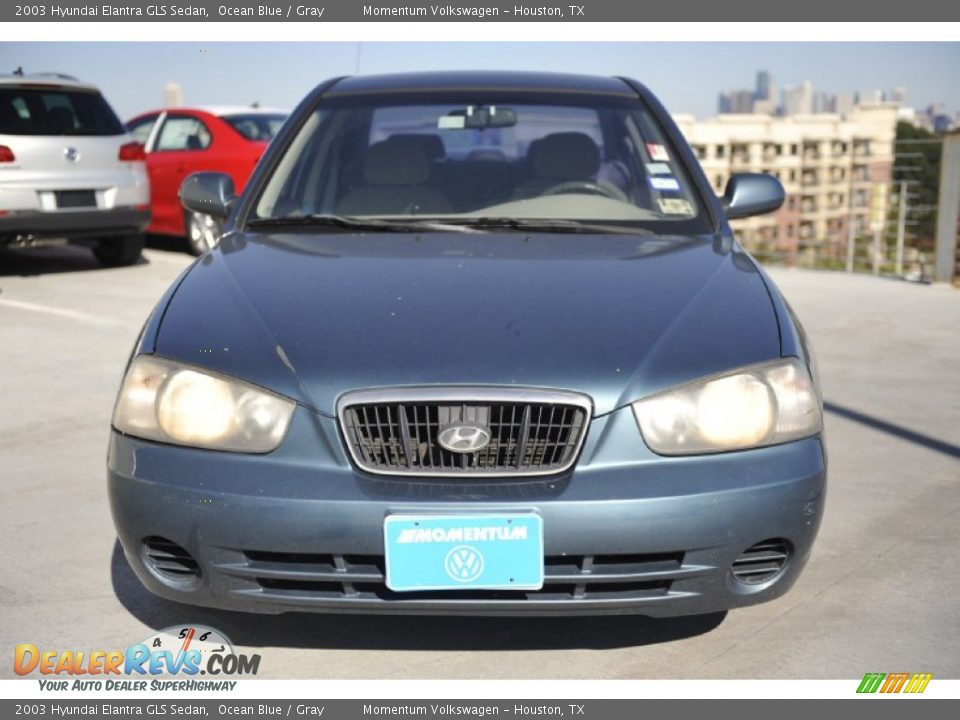 2003 Hyundai Elantra GLS Sedan Ocean Blue / Gray Photo #2