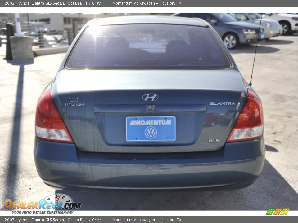 2003 Hyundai Elantra GLS Sedan Ocean Blue / Gray Photo #4