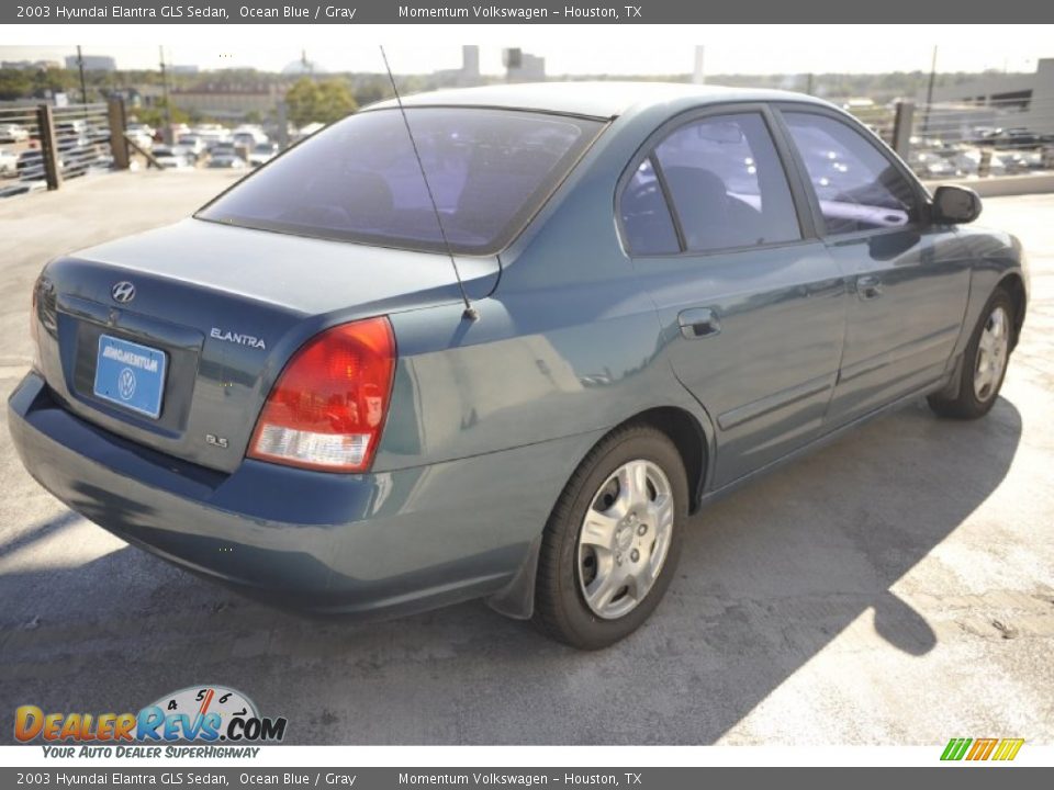 2003 Hyundai Elantra GLS Sedan Ocean Blue / Gray Photo #5