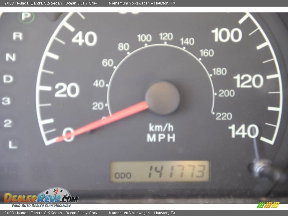 2003 Hyundai Elantra GLS Sedan Ocean Blue / Gray Photo #7