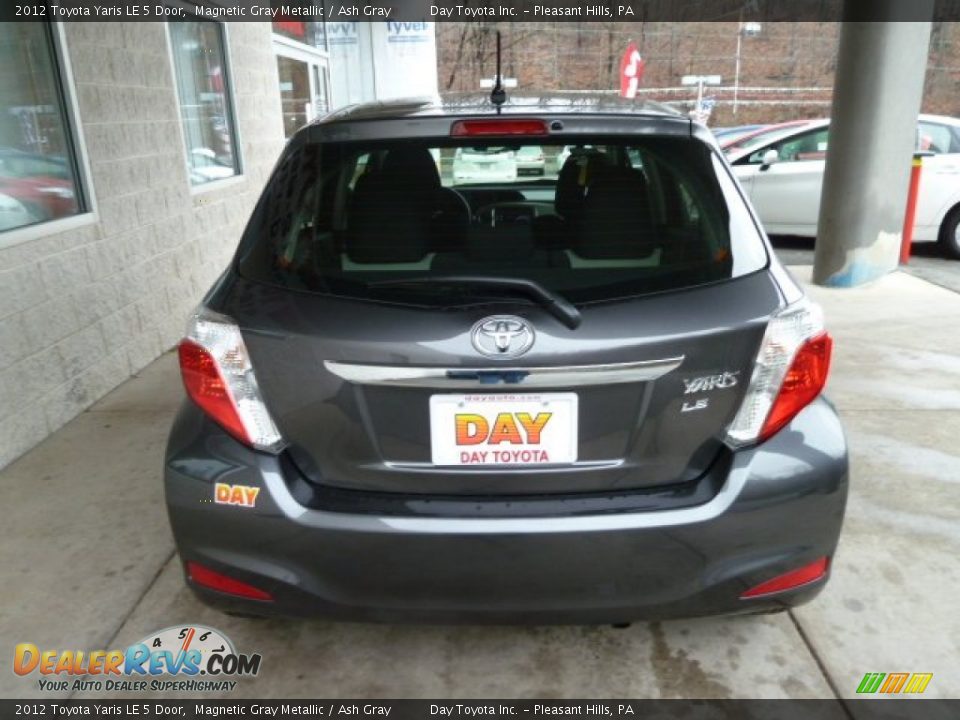 2012 Toyota Yaris LE 5 Door Magnetic Gray Metallic / Ash Gray Photo #3