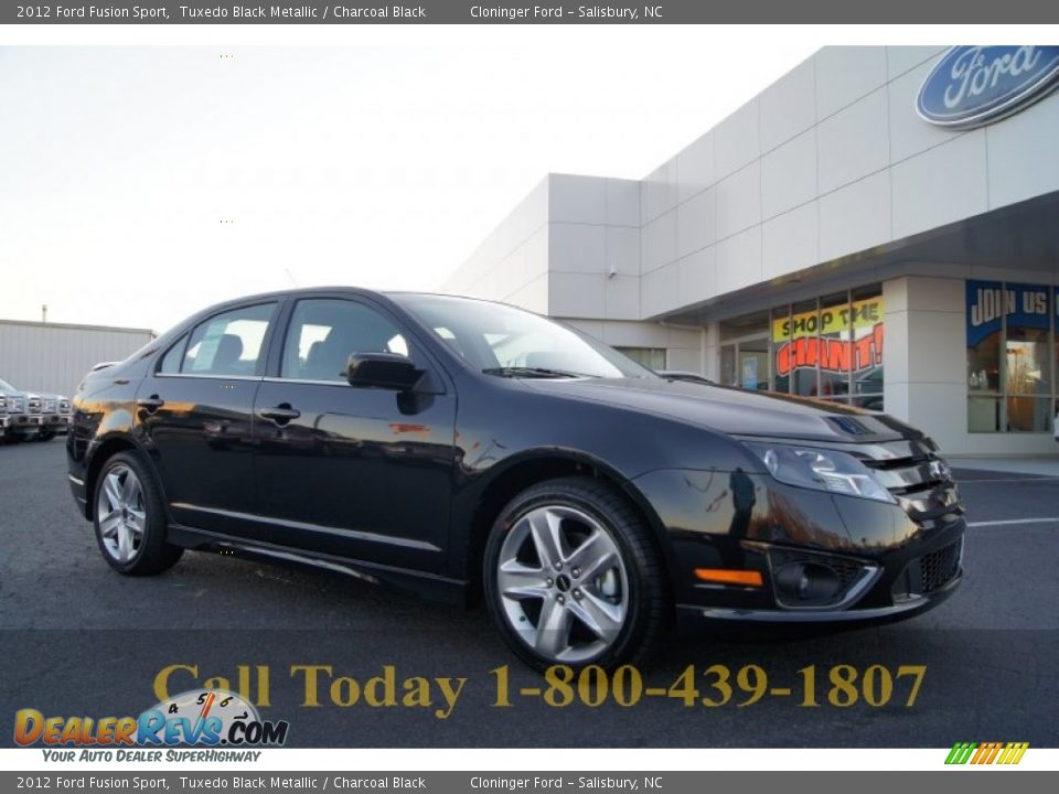 2012 Ford Fusion Sport Tuxedo Black Metallic / Charcoal Black Photo #1