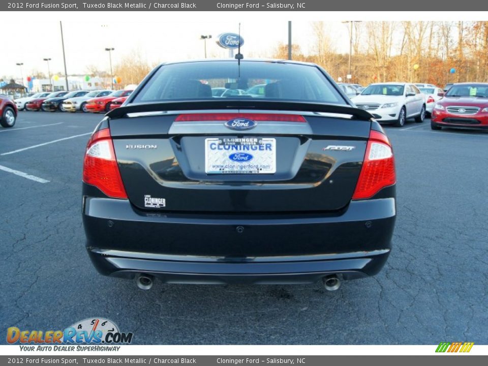 2012 Ford Fusion Sport Tuxedo Black Metallic / Charcoal Black Photo #4