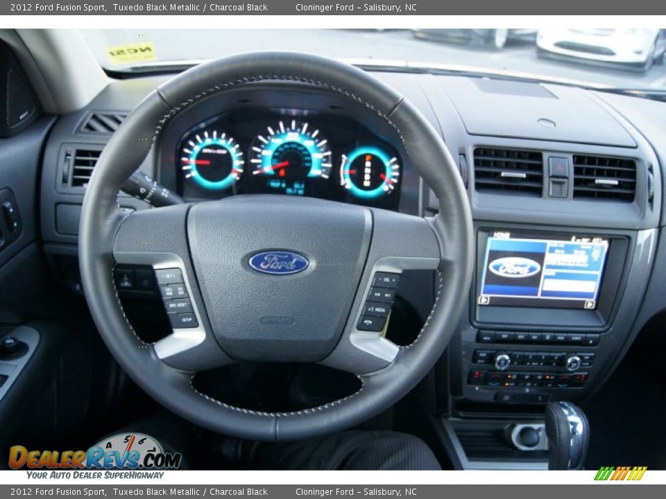 2012 Ford Fusion Sport Tuxedo Black Metallic / Charcoal Black Photo #27