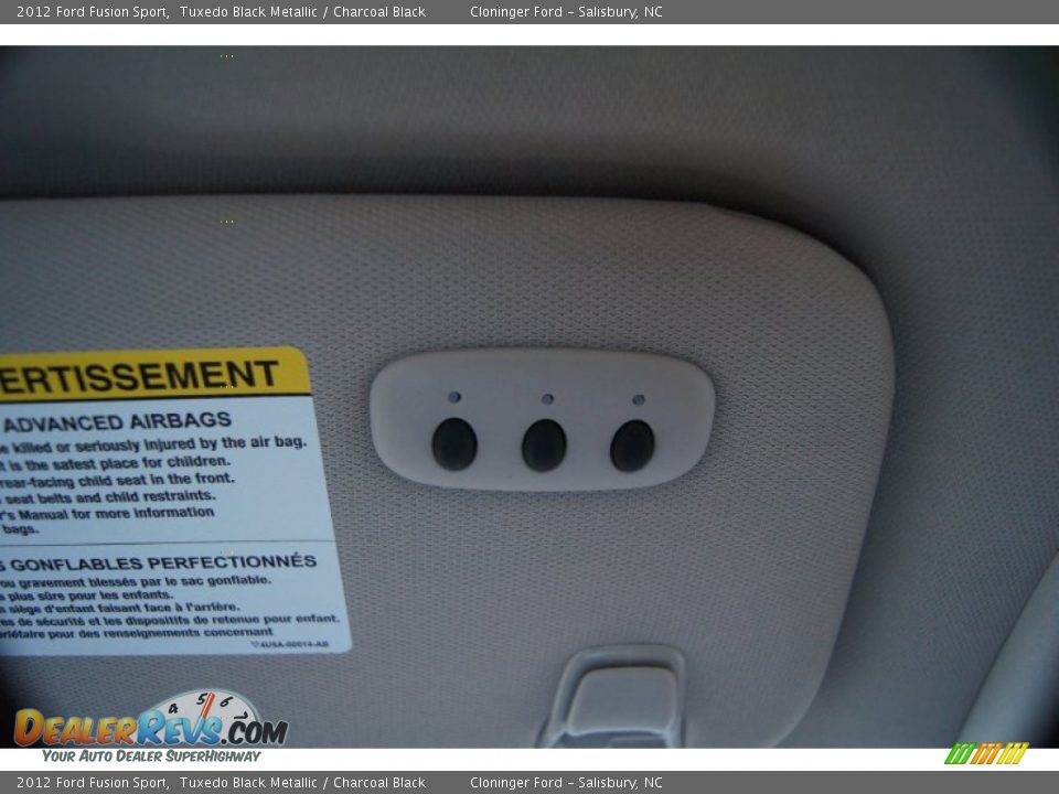 2012 Ford Fusion Sport Tuxedo Black Metallic / Charcoal Black Photo #35