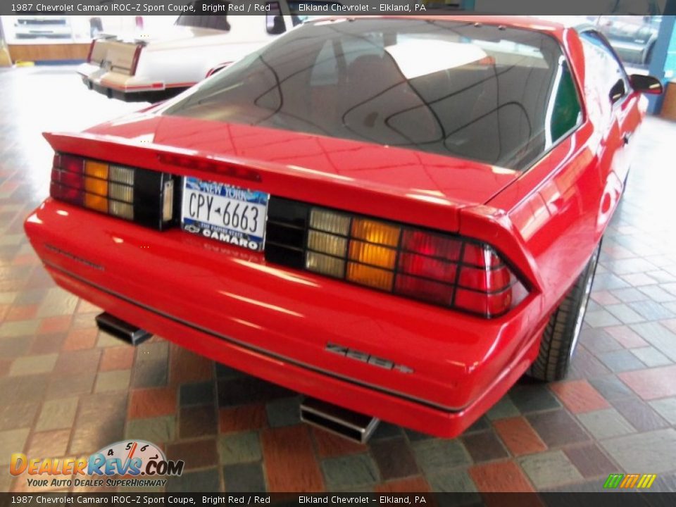 1987 Chevrolet Camaro IROC-Z Sport Coupe Bright Red / Red Photo #3