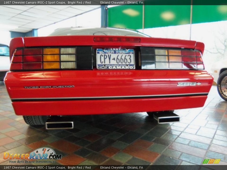 1987 Chevrolet Camaro IROC-Z Sport Coupe Bright Red / Red Photo #4