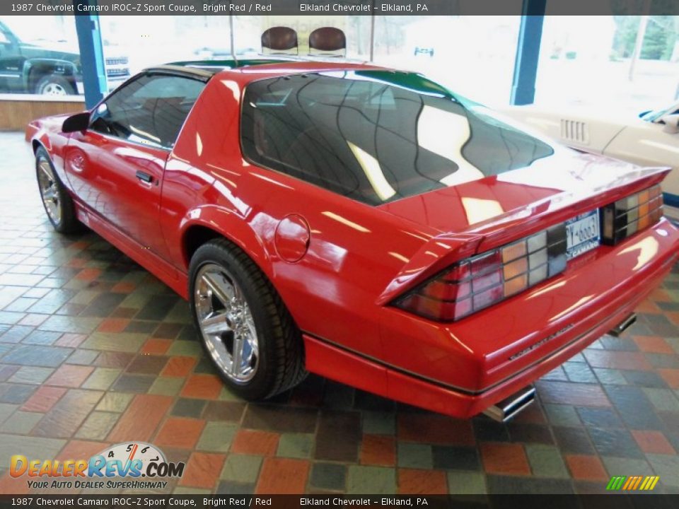 1987 Chevrolet Camaro IROC-Z Sport Coupe Bright Red / Red Photo #5