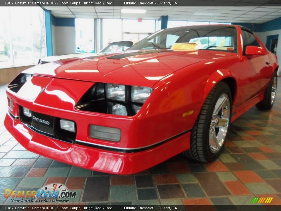 Bright Red 1987 Chevrolet Camaro IROC-Z Sport Coupe Photo #8