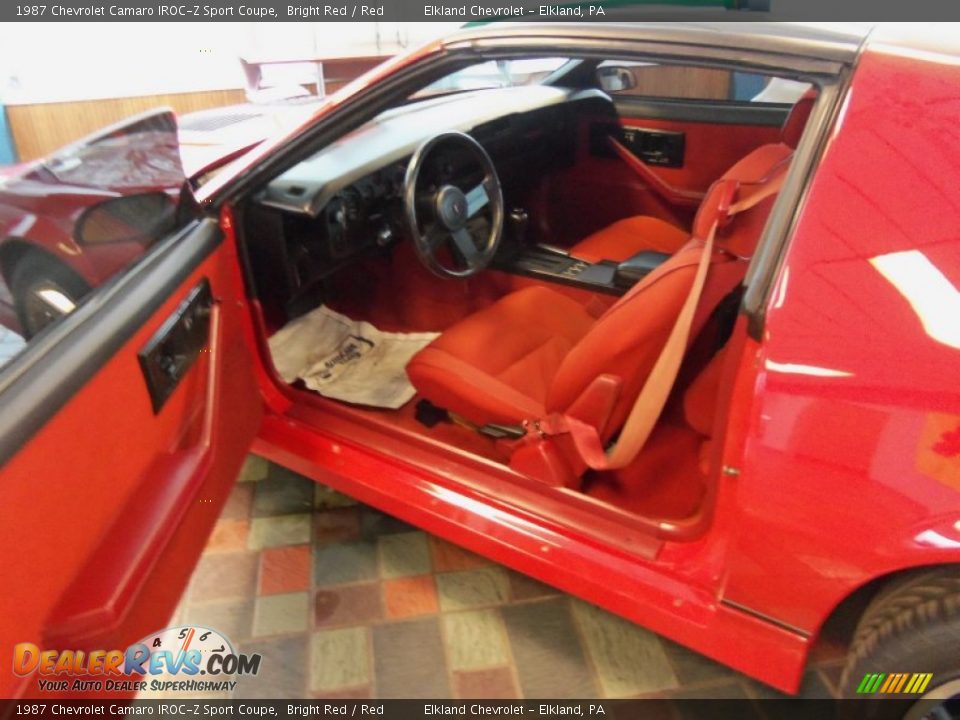 Red Interior - 1987 Chevrolet Camaro IROC-Z Sport Coupe Photo #11