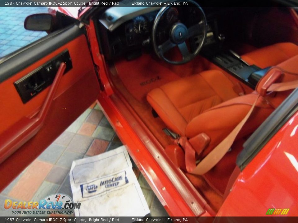 1987 Chevrolet Camaro IROC-Z Sport Coupe Bright Red / Red Photo #34